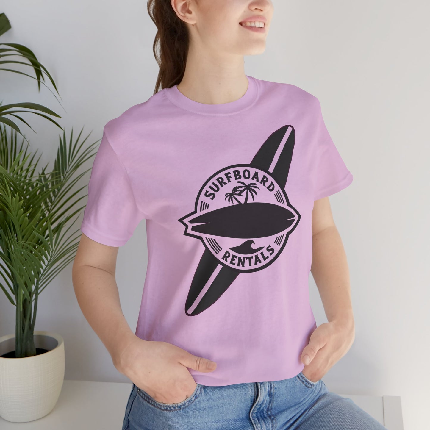 Surfboard Rentals Tee, Beach Vibes Shirt, Unisex Summer Apparel, Graphic Tee for Water Lovers, Vacation Outfit, Gift for Surfers