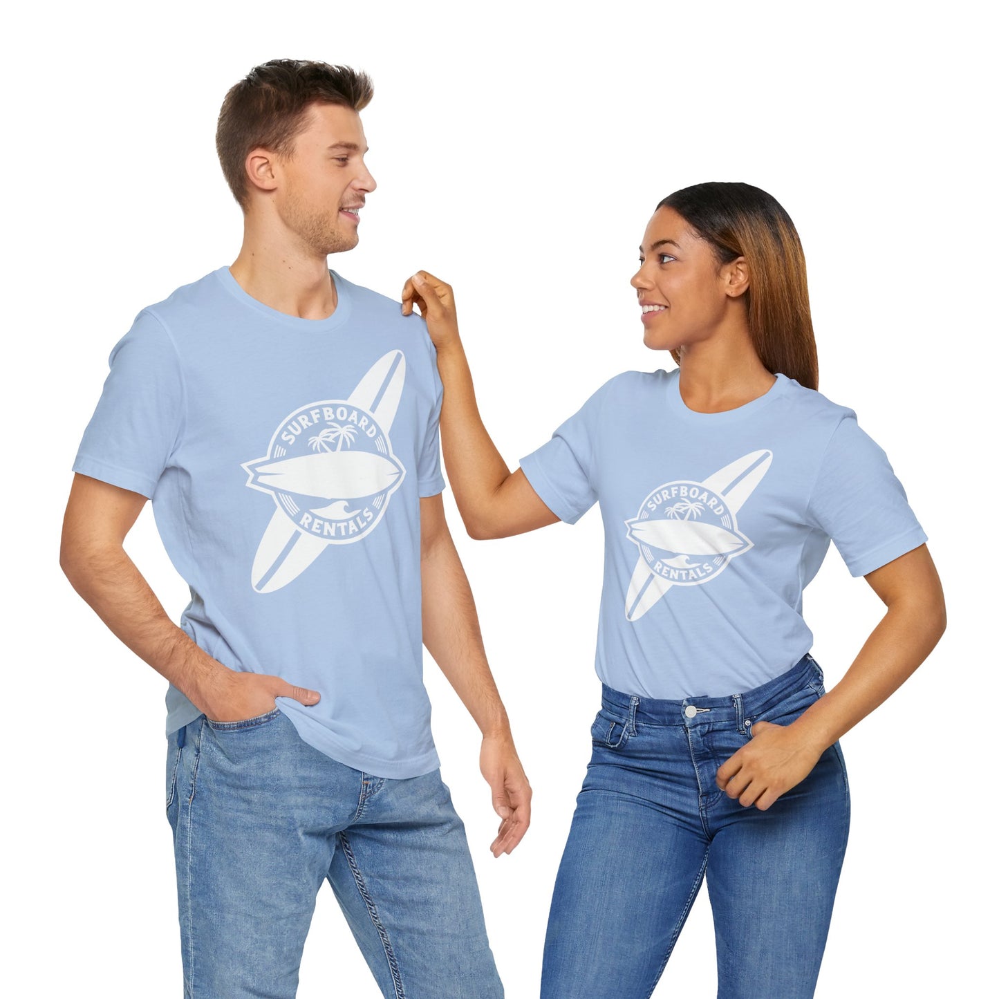Beach Surfboard Unisex Tee, T-Shirt for Sun and Sand Lovers, Holiday Shirt, Summer Apparel, Ocean Lover Gift