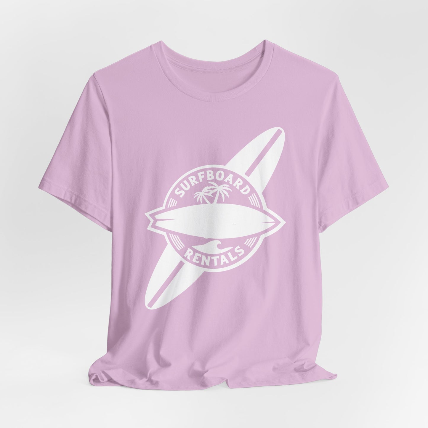 Surfboard Rentals Unisex Tee, Beachwear T-Shirt for Summer Holiday, Ocean Lover Gift, Coastal Graphic Shirt, Surfing Outfit, Vacation