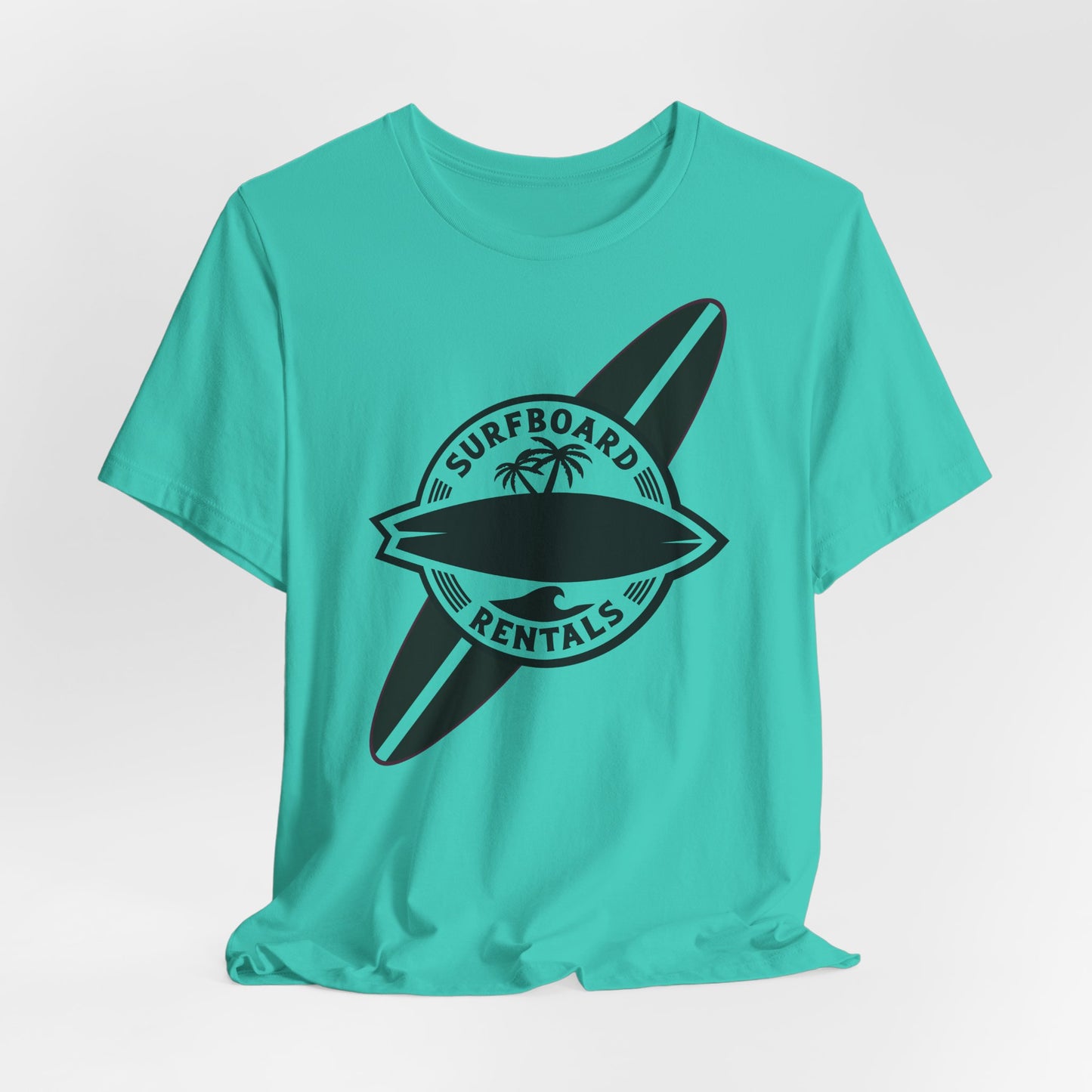 Surfboard Rentals T-Shirt, Summer Vibes Tee, Beachwear, Gift for Surfers, Casual Top, Unisex Jersey Short Sleeve Shirt
