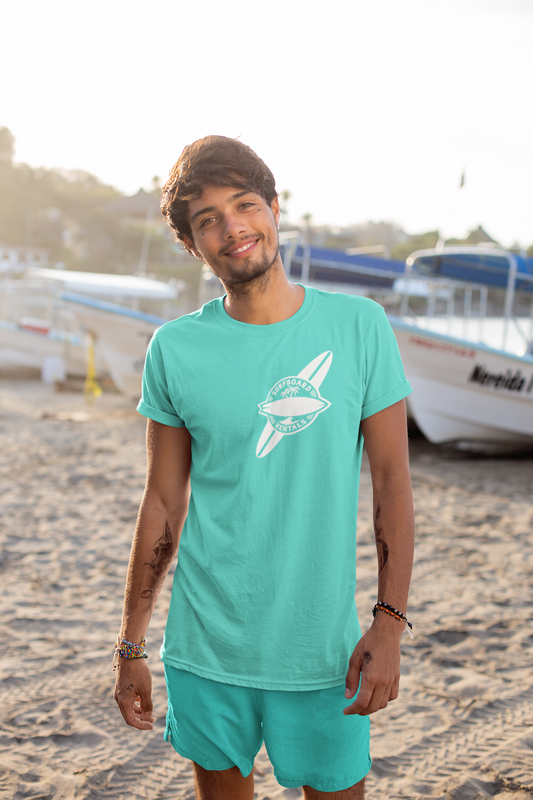 Beach Theme Unisex Tee - Surfboard, Sand, Sun, Summer - Ocean Lover Shirt, Holiday Gift, Sea Vibes Top, Coastal Graphic Tee, Vacation