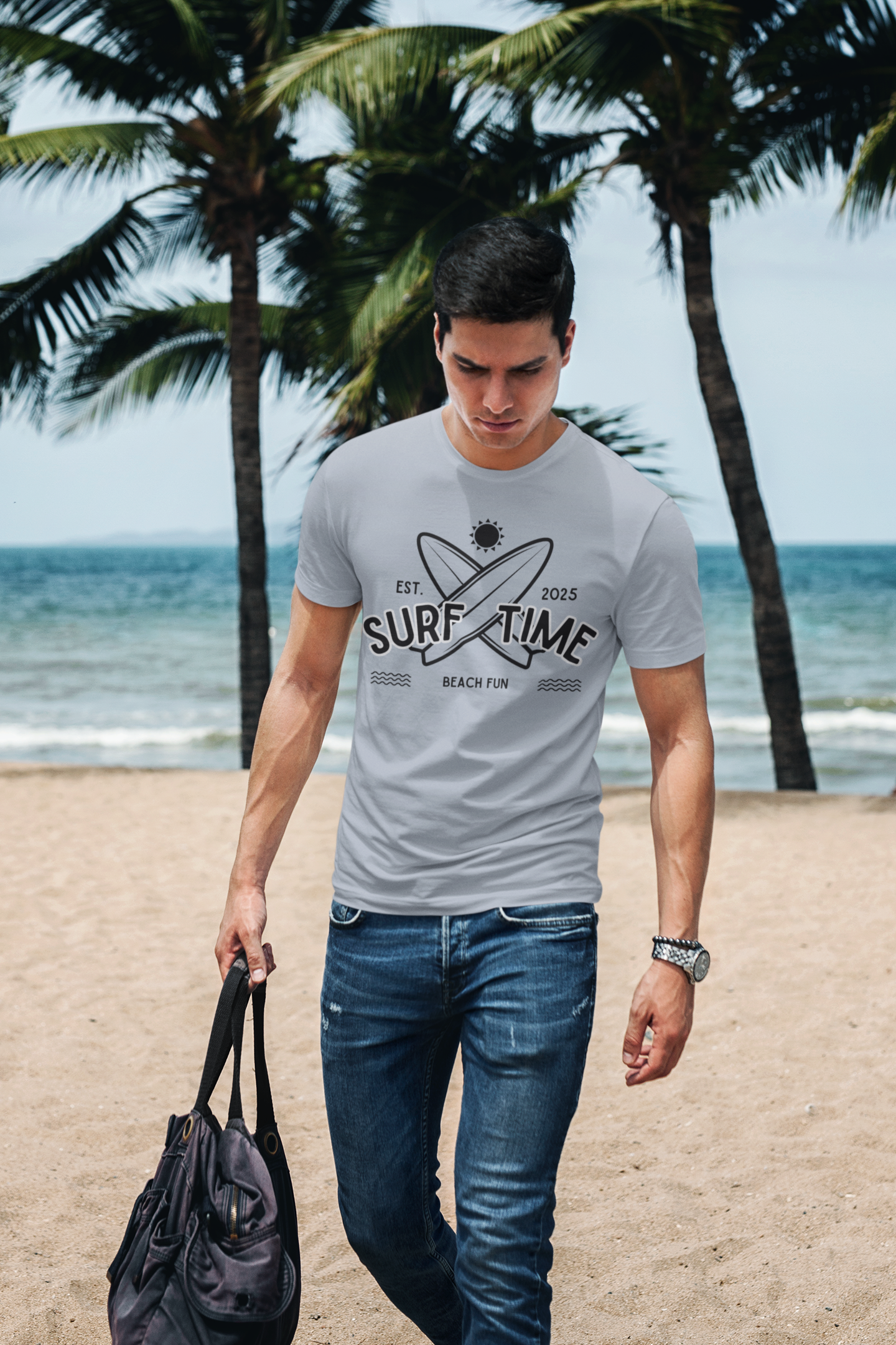 Surf Time Unisex Tee - Perfect for Beach Days, Summer Vacations, Surfing, Gifts for Beach Lovers, Casual Outings