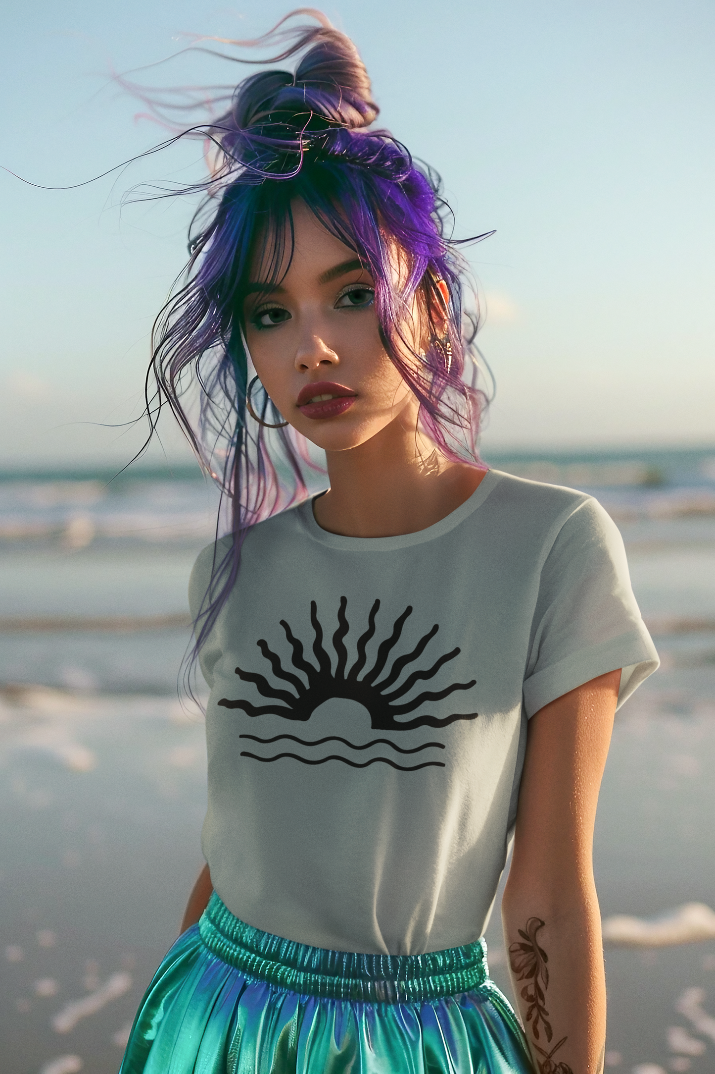 Sunshine T-Shirt, Beach Vibes Tee, Summer Sand Sea Shirt, Holiday Tropical Top, Unisex Jersey Short Sleeve Tee