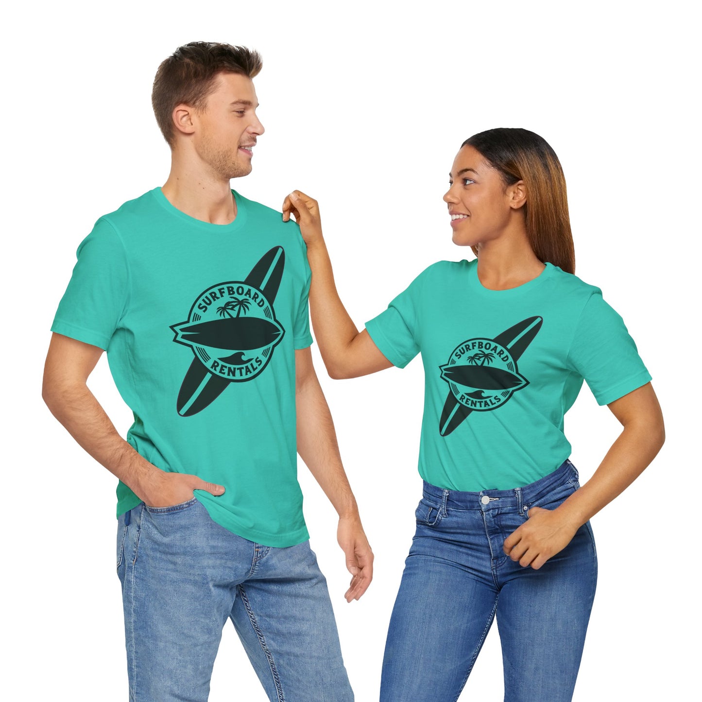 Surfboard Rentals T-Shirt, Summer Vibes Tee, Beachwear, Gift for Surfers, Casual Top, Unisex Jersey Short Sleeve Shirt