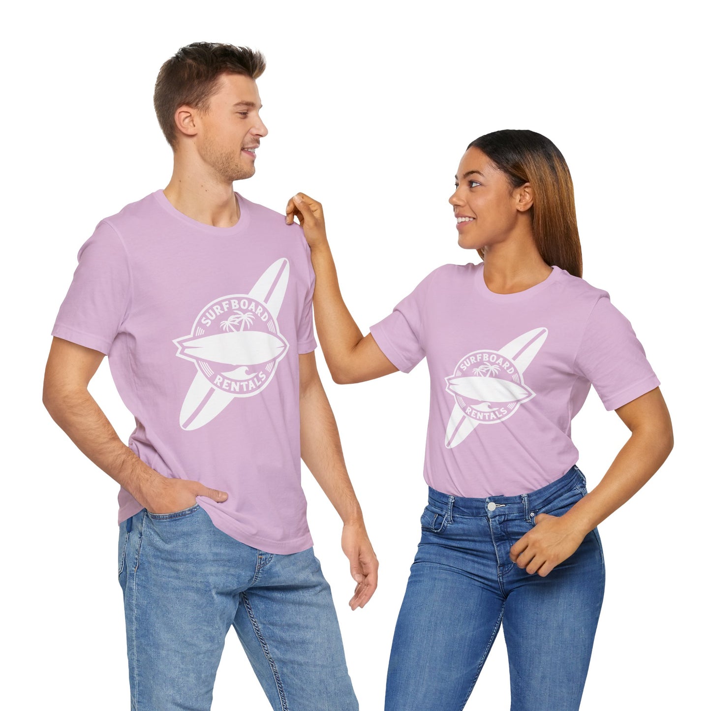 Surfboard Rentals Unisex Tee, Beachwear T-Shirt for Summer Holiday, Ocean Lover Gift, Coastal Graphic Shirt, Surfing Outfit, Vacation