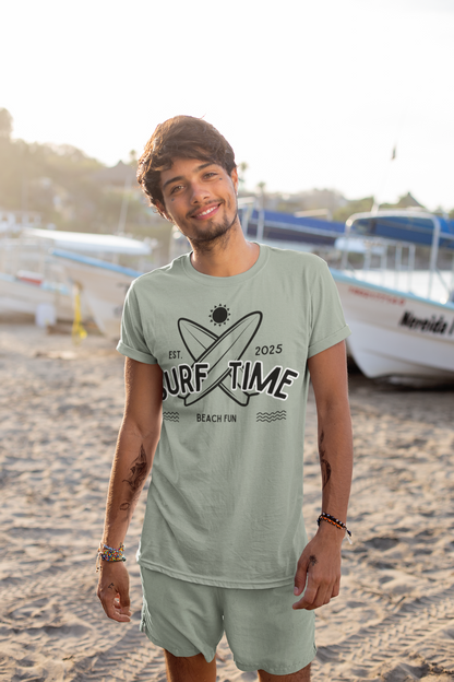 Surf Time Unisex Tee - Perfect for Beach Days, Summer Vacations, Surfing, Gifts for Beach Lovers, Casual Outings