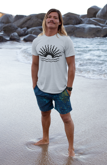 Sunshine T-Shirt, Beach Vibes Tee, Summer Sand Sea Shirt, Holiday Tropical Top, Unisex Jersey Short Sleeve Tee