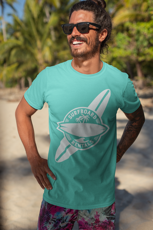 Beach Vibes T-shirt, Summer Surfboard Holiday Sea Sun Sand Unisex Jersey Tee, Summer Vacation Top, Surfing Shirt, Beach Lover Gift