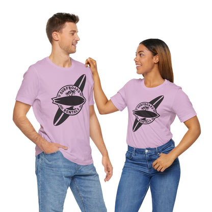 Surfboard Rentals Tee, Beach Vibes Shirt, Unisex Summer Apparel, Graphic Tee for Water Lovers, Vacation Outfit, Gift for Surfers