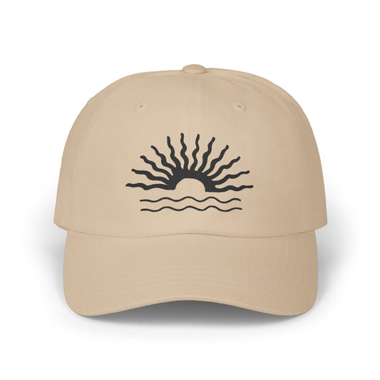 Sunrise Waves Classic Dad Cap | Casual Sun Hat, Beach Wear, Gift for Dad, Summer Accessories, Outdoor Style